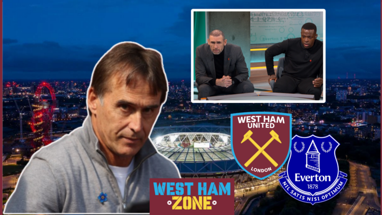 Julen Lopetegui, Martin Keown, West Ham badge, Everton badge