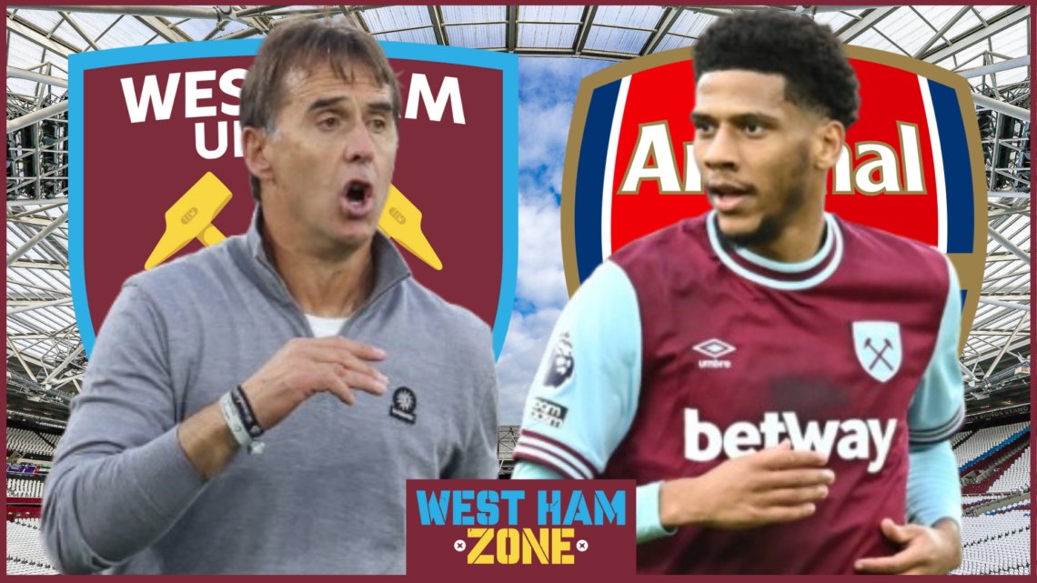 Julen Lopetegui, Jean-Clair Todibo, West Ham badge, Arsenal badge