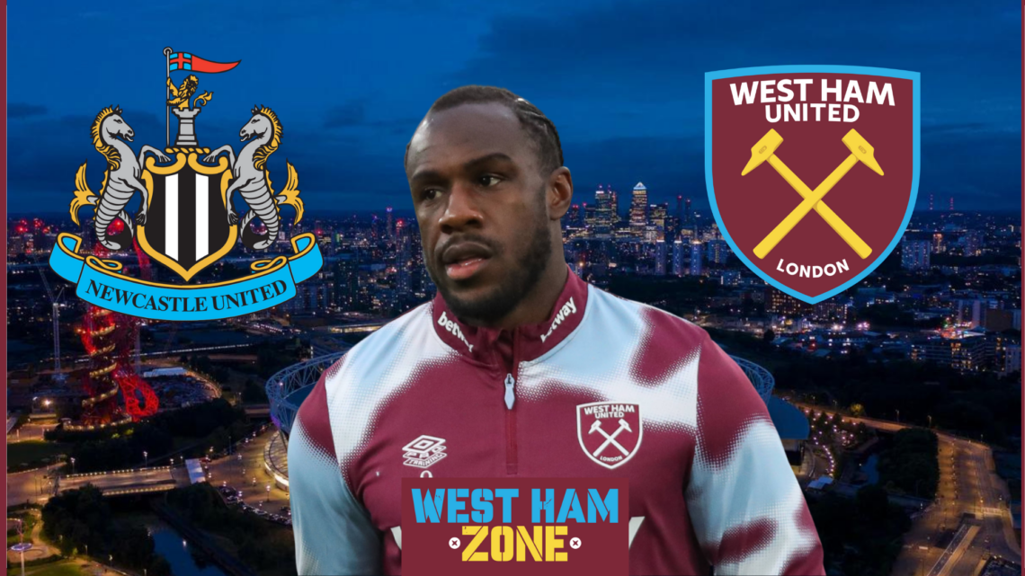 Newcastle United badge, West Ham United badge, Michail Antonio
