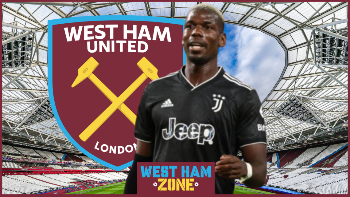 Paul Pogba, West Ham badge