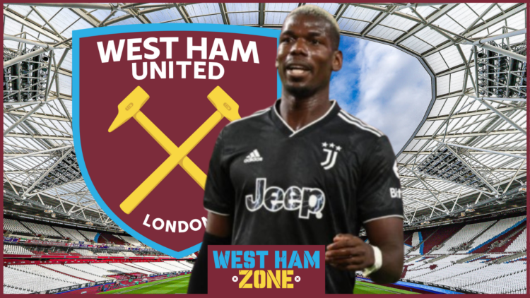 Paul Pogba, West Ham badge