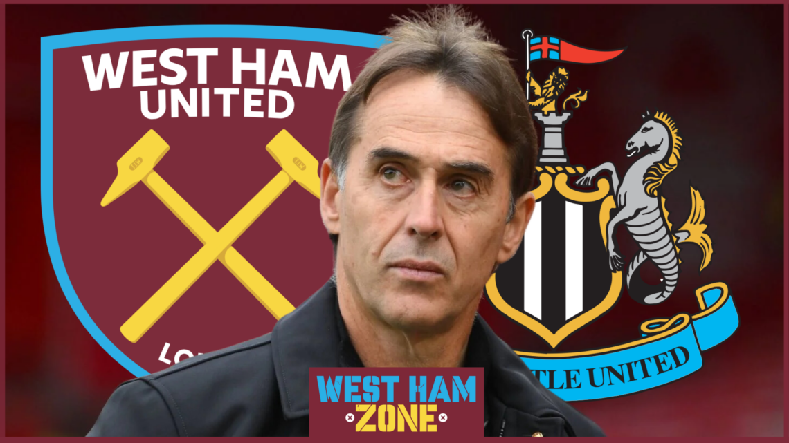 West Ham badge Newcastle badge, Julen Lopetegui