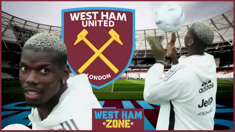 West Ham badge, Paul Pogba