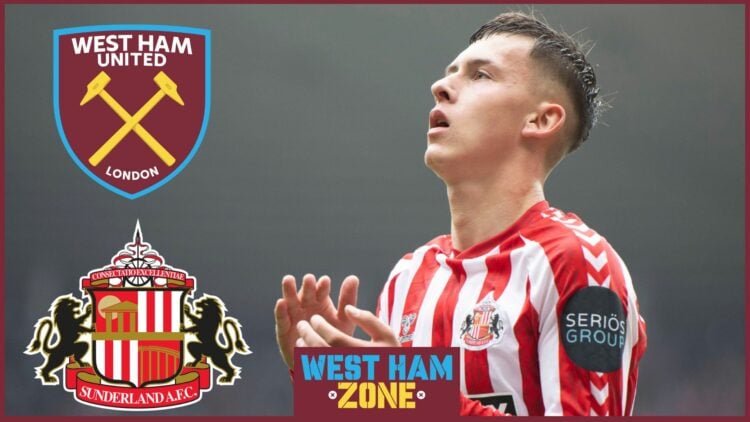Chris Rigg, Sunderland badge, West Ham badge