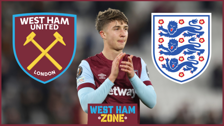 George Earthy West Ham United England badges