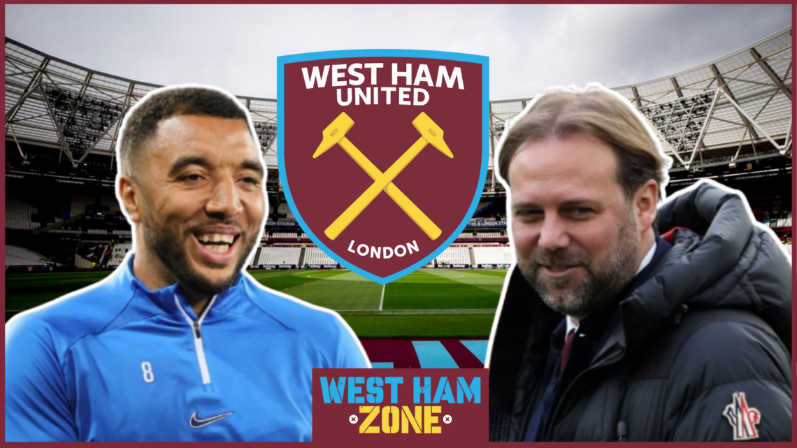 Troy Deeney Tim Steidten West Ham badge