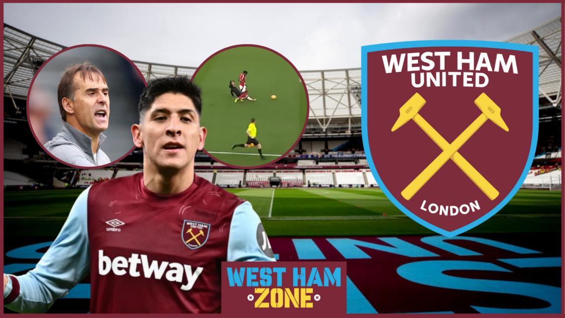 west ham badge julen lopetegui edson alvarez london stadium west ham vs forest