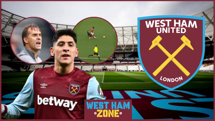west ham badge julen lopetegui edson alvarez london stadium west ham vs forest