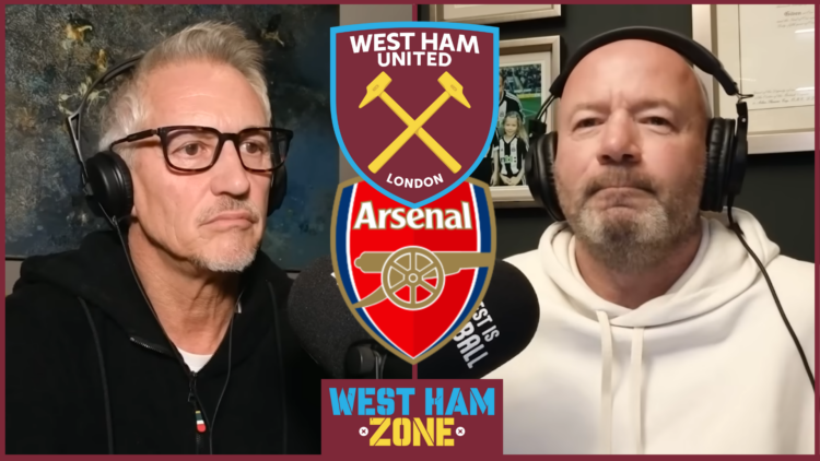 Alan Shearer, Gary Lineker, West Ham United badge, Arsenal badge