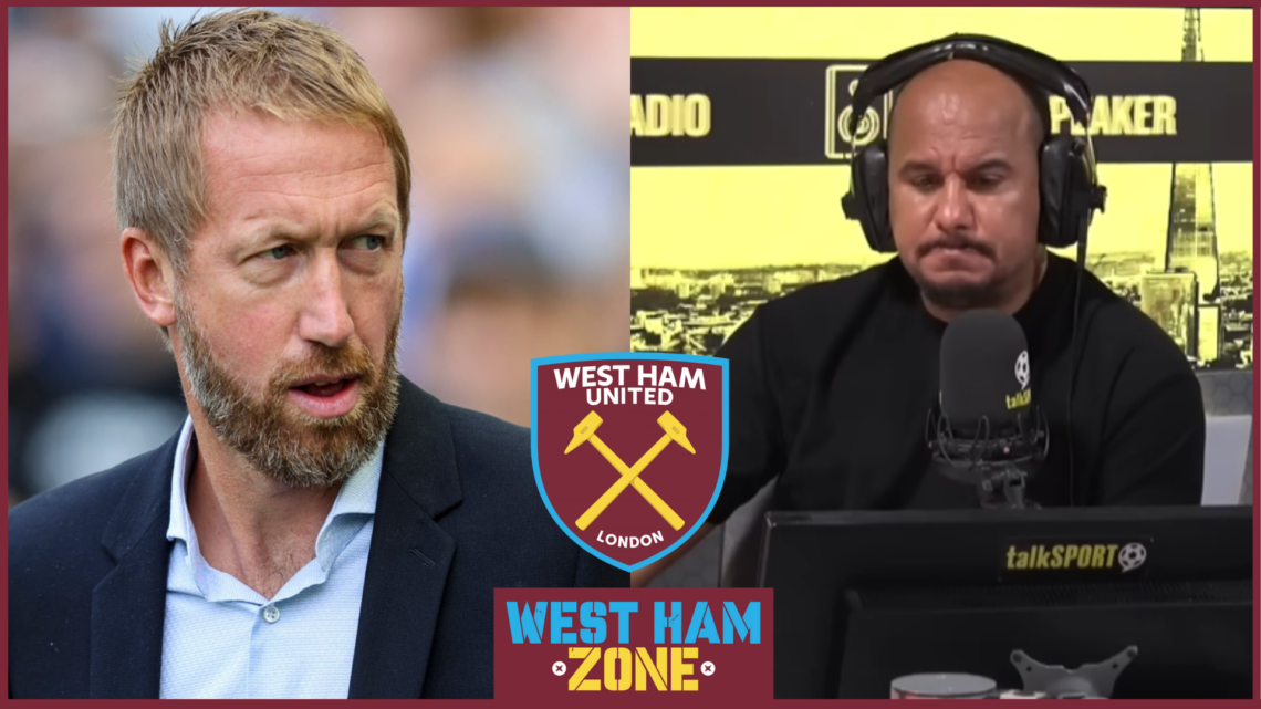 Graham Potter, Gabby Agbonlahor, West Ham badge