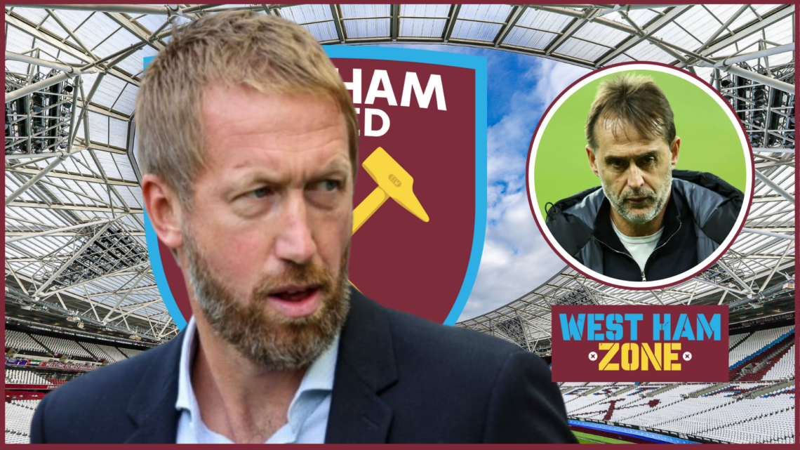 Graham Potter, Julen Lopetegui, West Ham badge