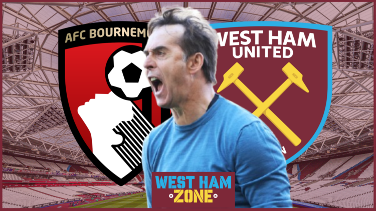 Julen Lopetegui, West Ham, Bournemouth badge
