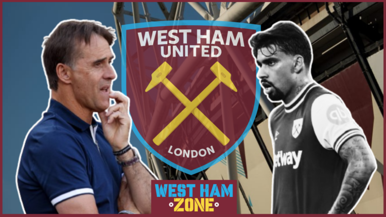 Julen Lopetegui, Lucas Paqueta, West Ham badge