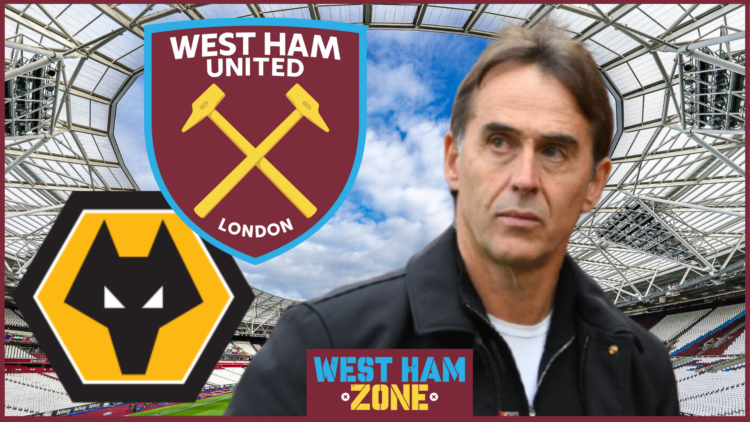 Julen Lopetegui, West Ham United badge, Wolves badge