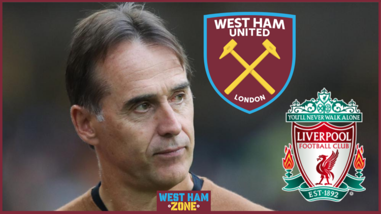 West Ham United manager Julen Lopetegui.