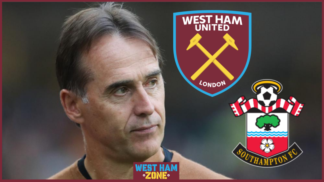 West Ham manager Julen Lopetegui.