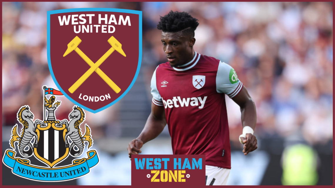 Mohammed Kudus West Ham and Newcastle badge