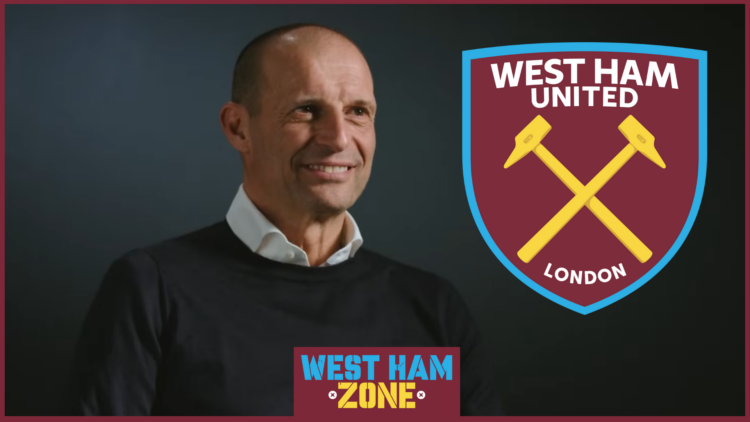 Max Allegri, West Ham United badge