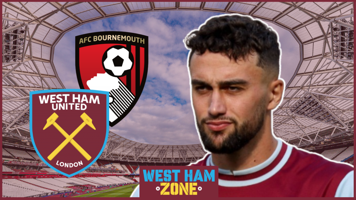 Max Kilman, West Ham badge, Bournemouth badge