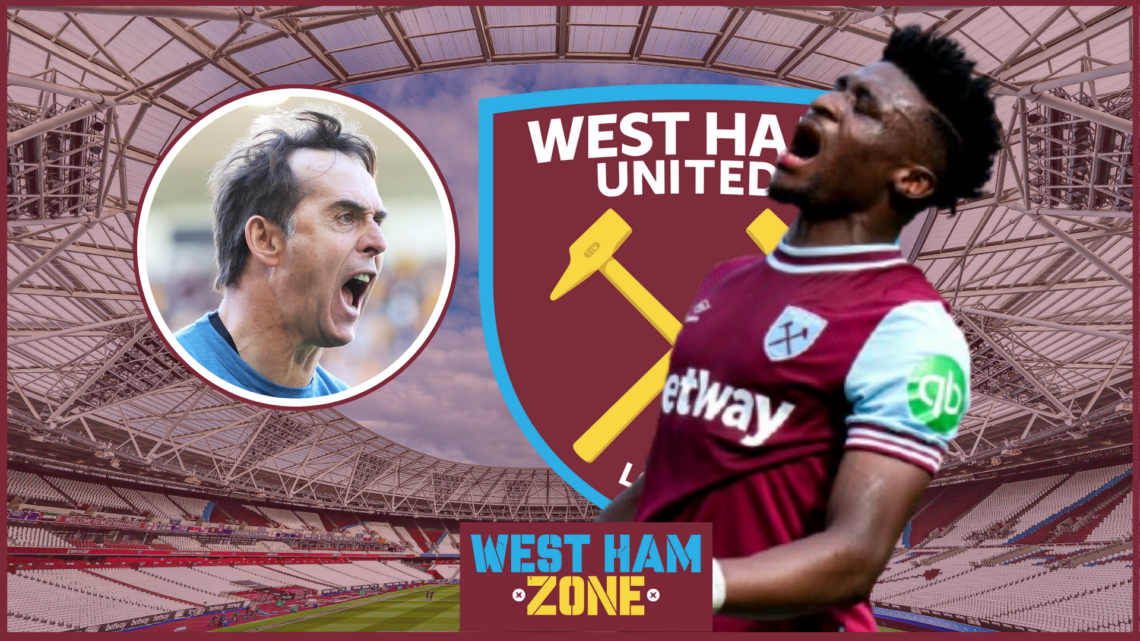 Mohammed Kudus, Julen Lopetegui, West Ham badge