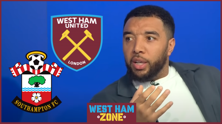 Troy Deeney, West Ham badge, Southampton badge