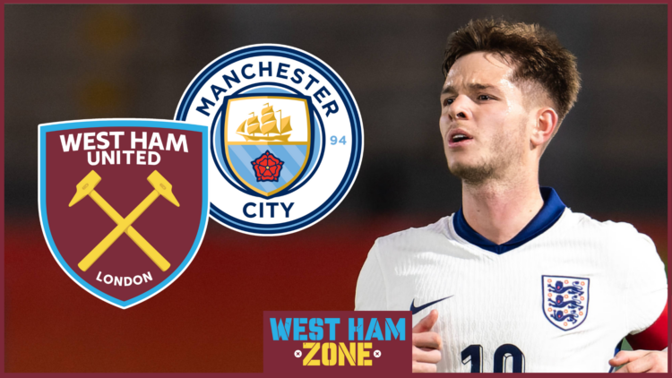 James McAtee West Ham Manchester City badges