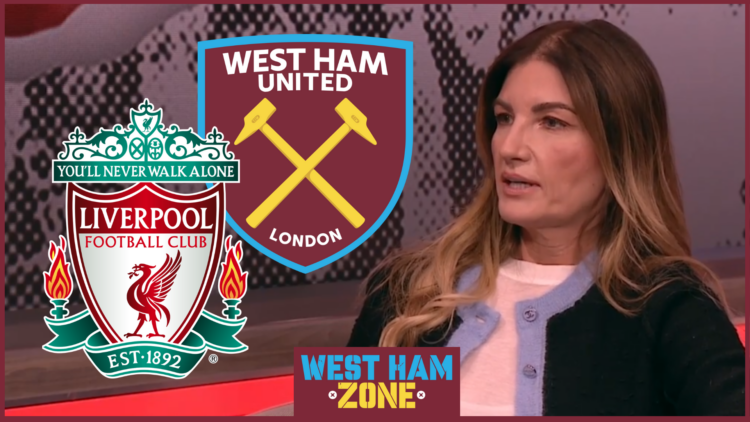 Karren Brady West Ham Liverpool badges