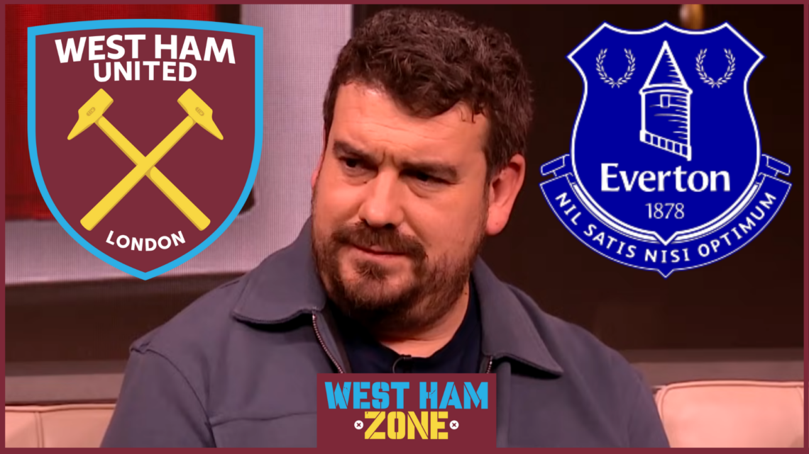 Alex Crook, West Ham United badge, Everton badge