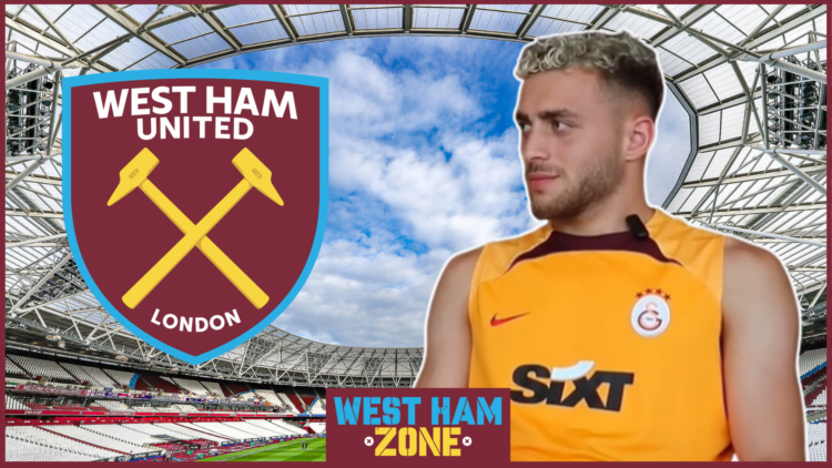 Baris Alper Yilmaz, West Ham badge, London Stadium