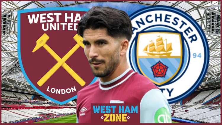 Carlos Soler, West Ham United badge, Manchester United badge, Tottenham badge