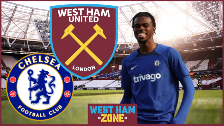 Carney Chukwuemeka, West Ham United badge, Chelsea badge