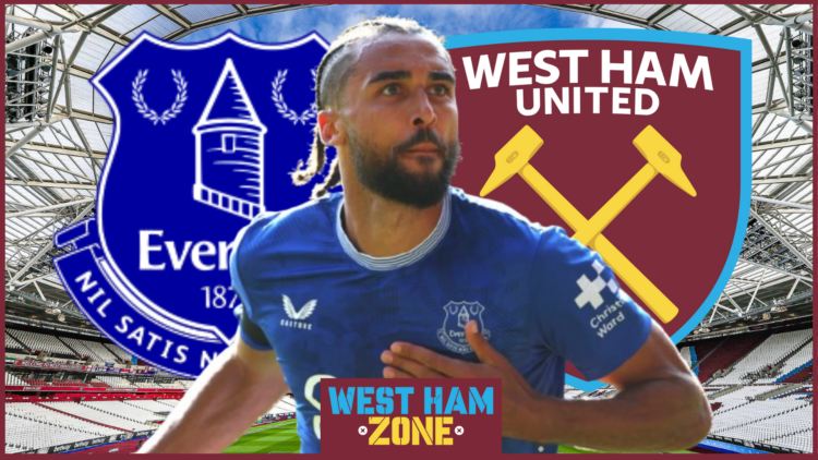 Dominic Calvert-Lewin, West Ham United badge, Everton badge