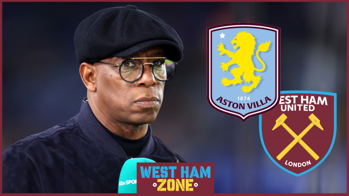 Ian Wright, Aston Villa badge, West Ham badge