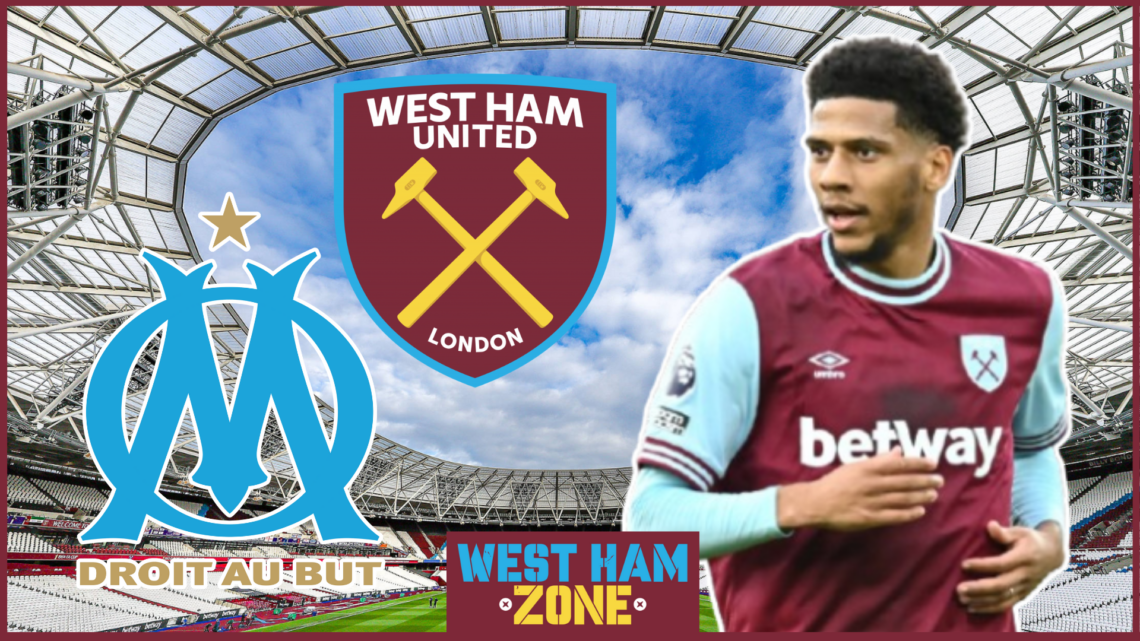 Jean-Clair Todibo, West Ham badge, Marseille badge
