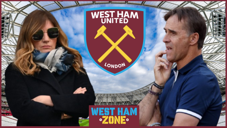 Karren Brady, Julen Lopetegui, West Ham United badge