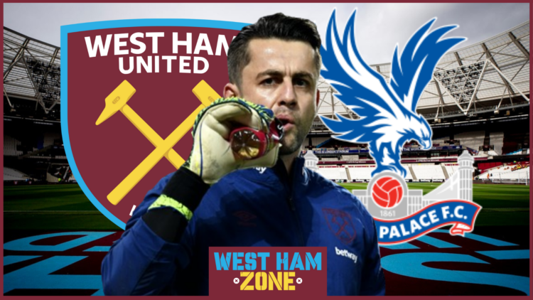 Lukasz Fabianski, West Ham United badge, Crystal Palace badge