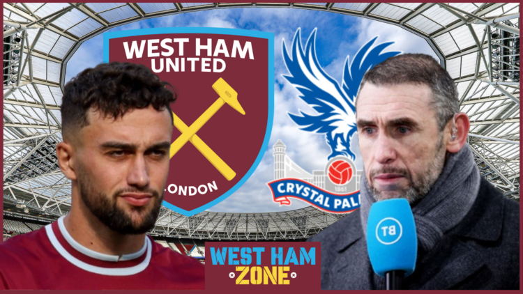 Max Kilman, Martin Keown, West Ham United badge, Crystal Palace badge