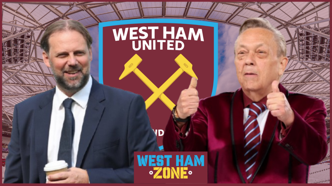 Tim Steidten, David Sullivan, West Ham badge