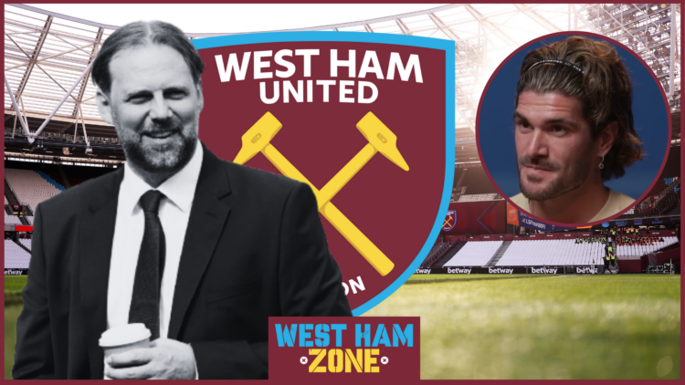 Tim Steidten, Rodrigo De Paul, West Ham United badge