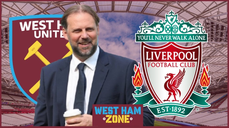 Tim Steidten, West Ham badge, Liverpool badge