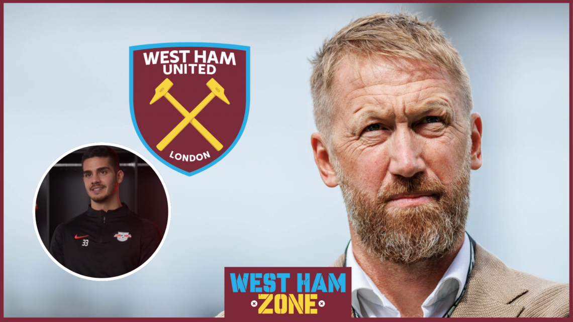 Andre Silva, Graham Potter, West Ham badge