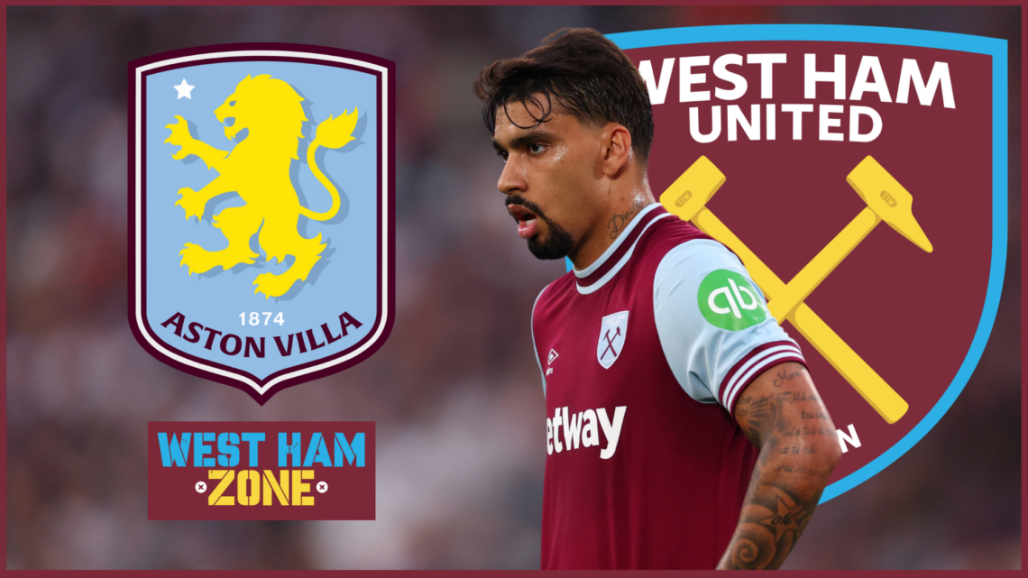 West Ham badge Aston Villa Paqueta