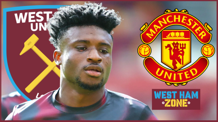 West Ham badge Manchester United Kudus