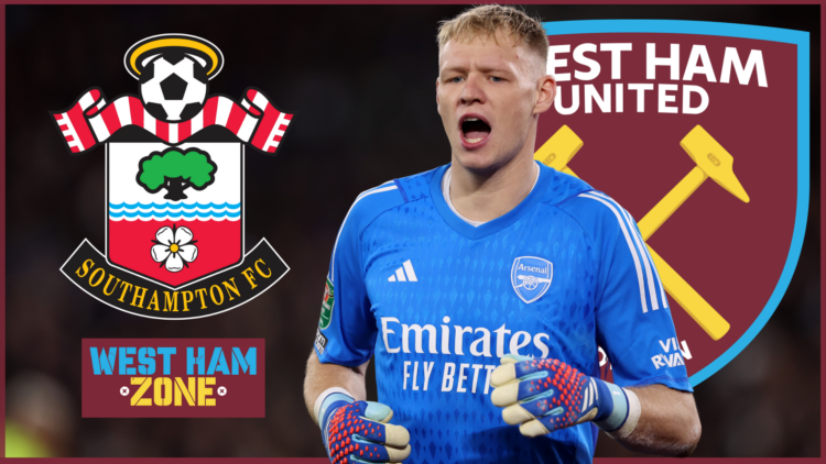 West Ham badge Southampton Ramsdale