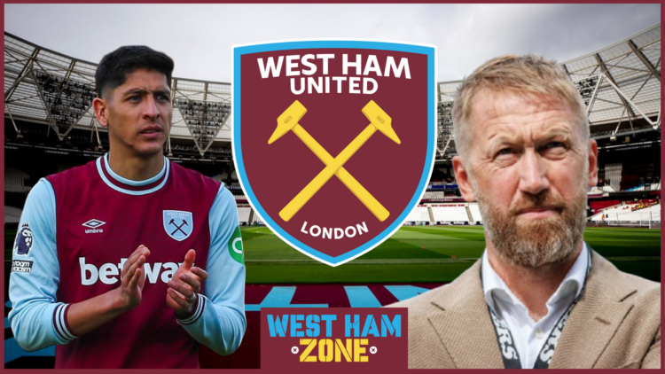 Edson Alvarez Graham Potter West Ham badge