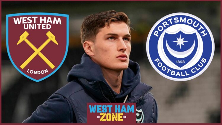 Portsmouth badge, West Ham badge, Freddie Potts