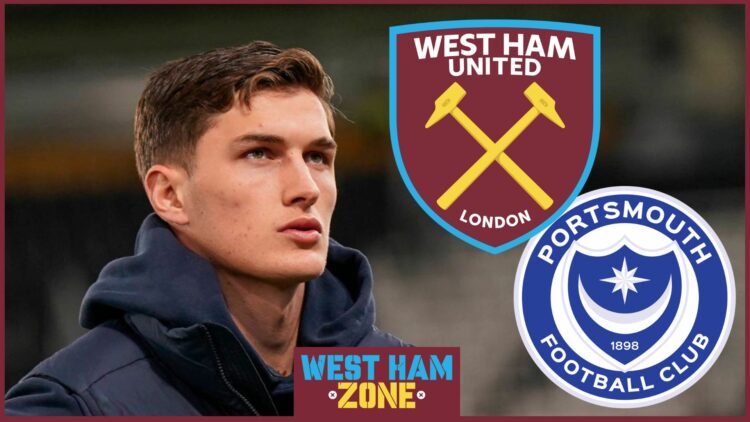 West Ham badge, Portsmouth badge, Freddie Potts