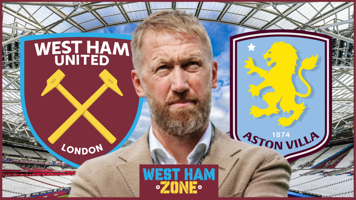 Graham Potter West Ham Aston Villa badges