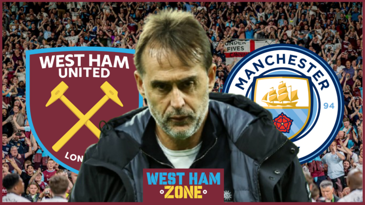 Julen Lopetegui West Ham United Manchester City badges