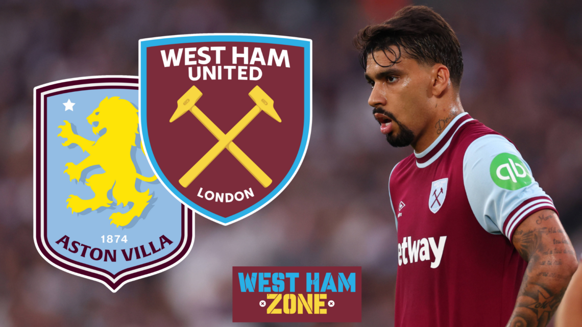 Lucas Paqueta West Ham Aston Villa badges